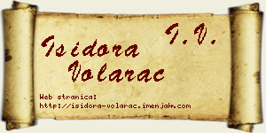 Isidora Volarac vizit kartica